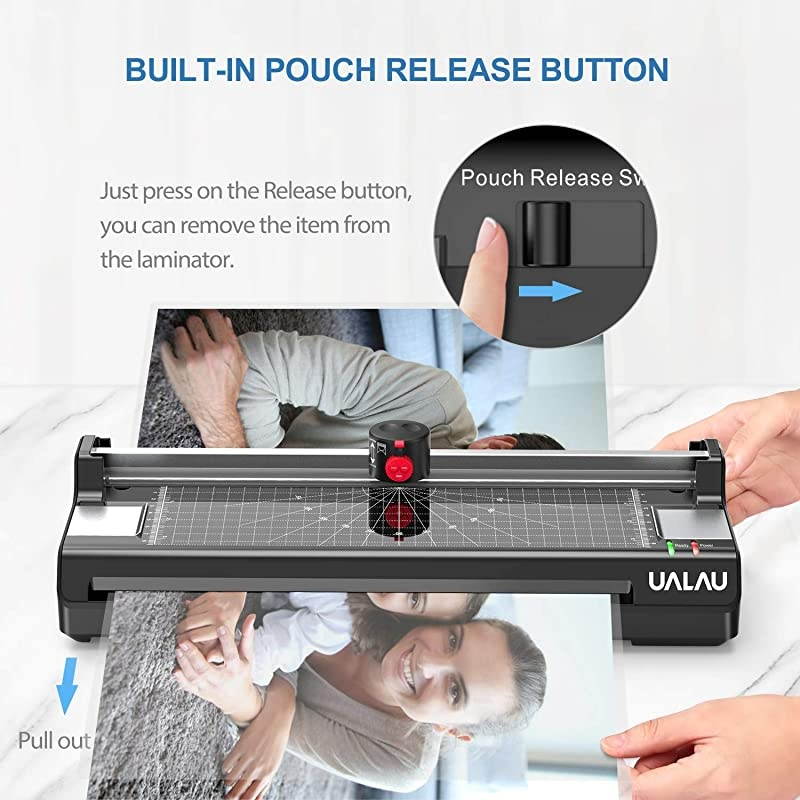 13 Inches Laminator Machine  7 in 1 Thermal Laminator with 20 Laminating Pouches Paper Trimmer Corner Rounder Photo Frame for HomeSchoolOffice Use