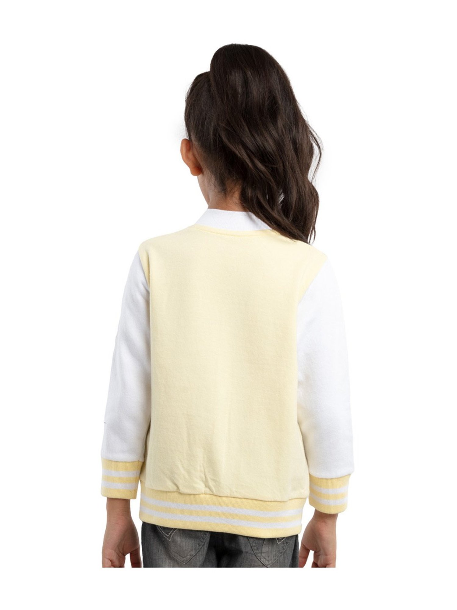 KIDS ONLY Blue Cotton Embroidered Full Sleeves Sweatshirt