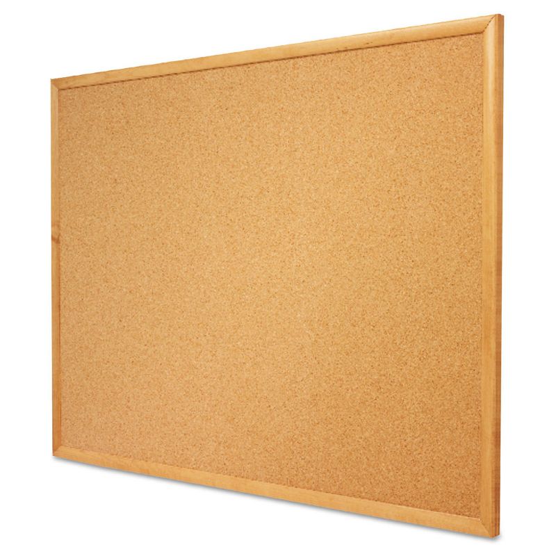 U Brands 40"x30" Linen Bulletin Board White Decor Frame