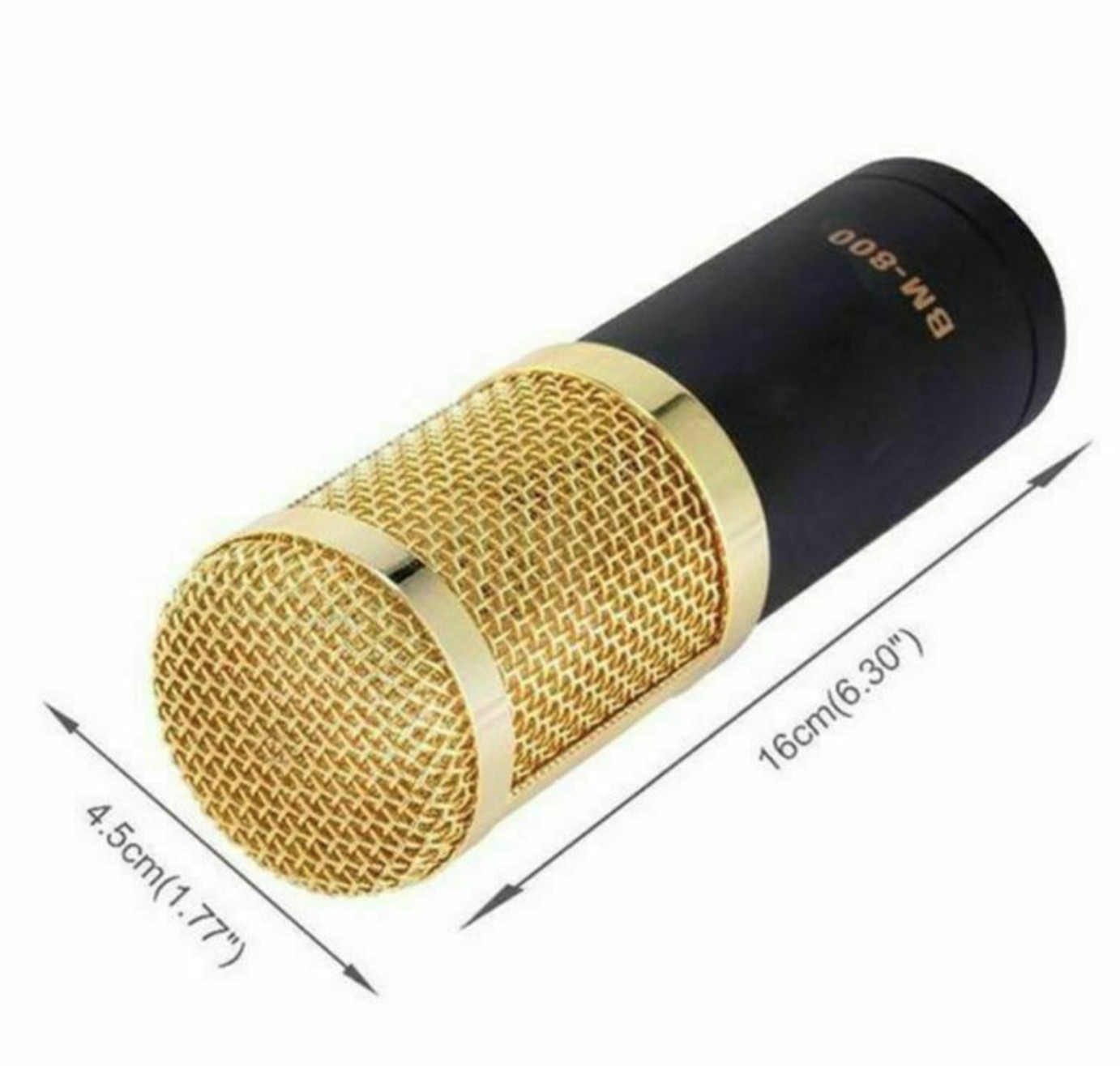 gold--BM800 Professional Suspension Microphone Kit Studio Live Stream Broadcasting Recording Condenser Microphone Set