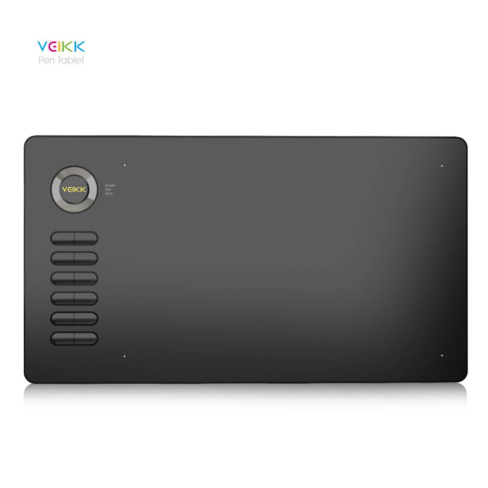 VEIKK A15 Graphic Drawing Tablet 10x6 inch Digital Pen Tablet with Battery-Free Passive Stylus and 12 Shortcut Keys