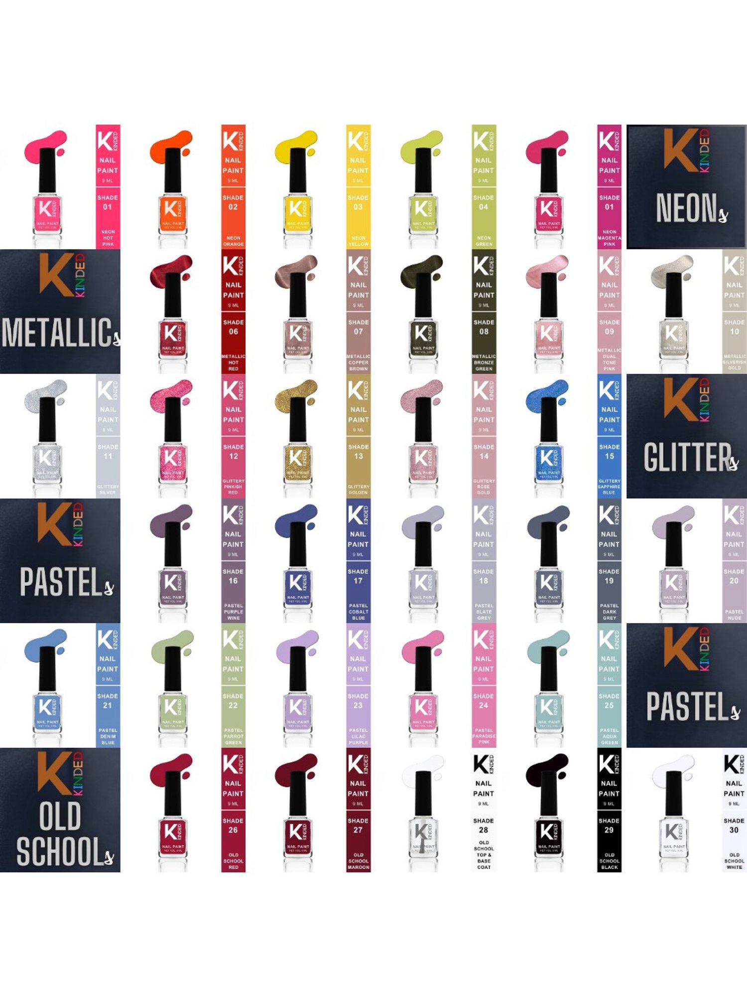 KINDED Nail Paint 21 Pastel Denim Blue - 9 ml