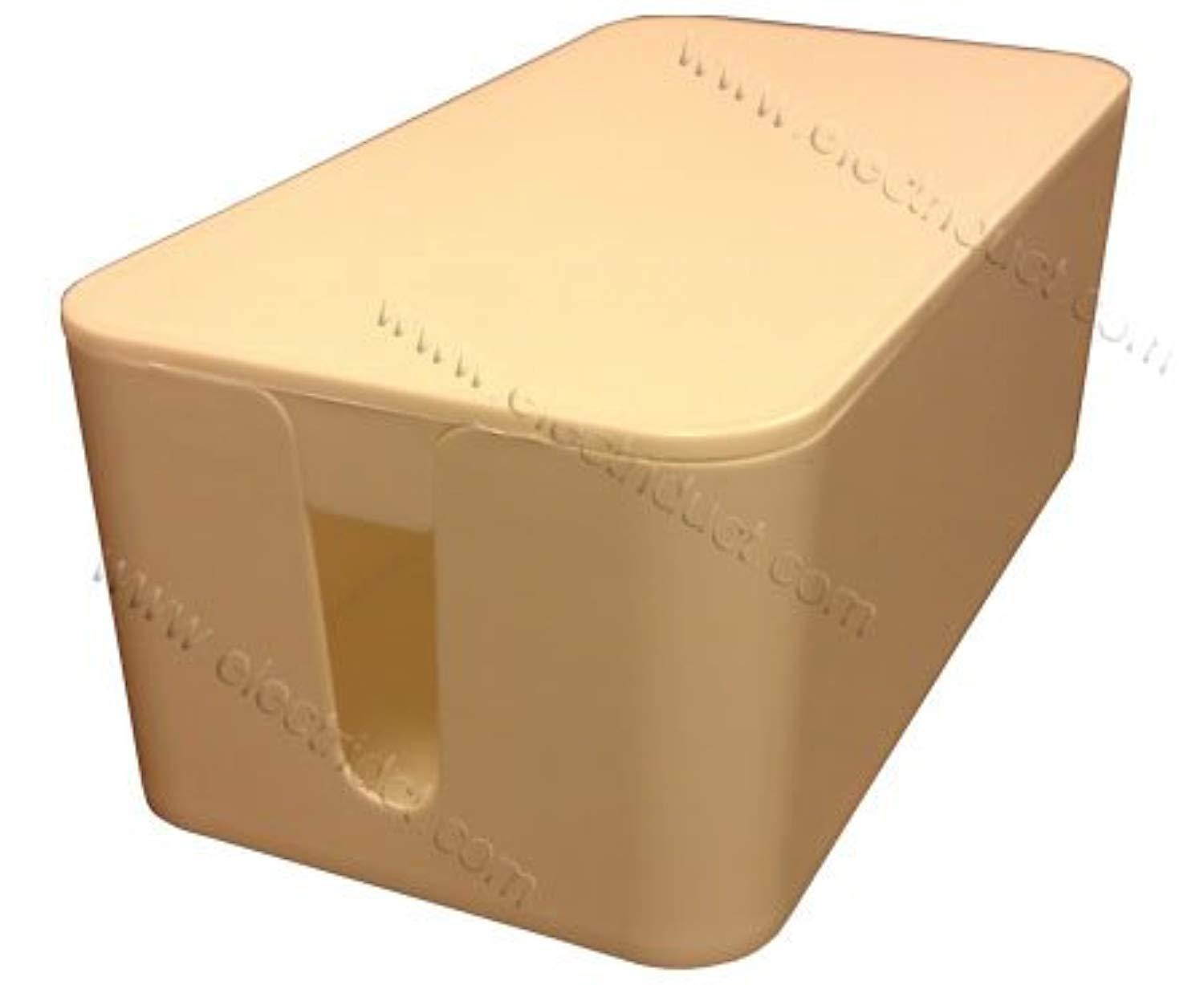 cable bin mini with surge protector - color: white