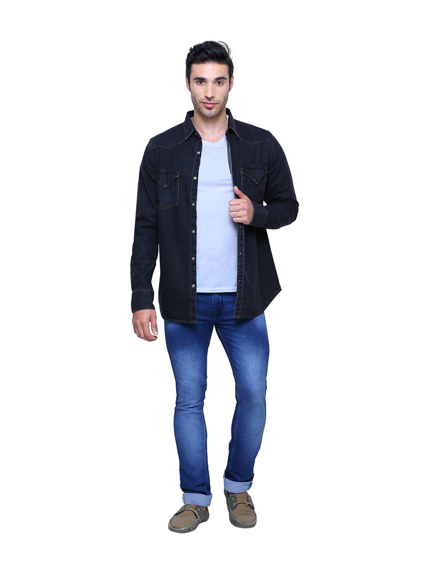 Southbay Dark Blue Slim Fit Shirt