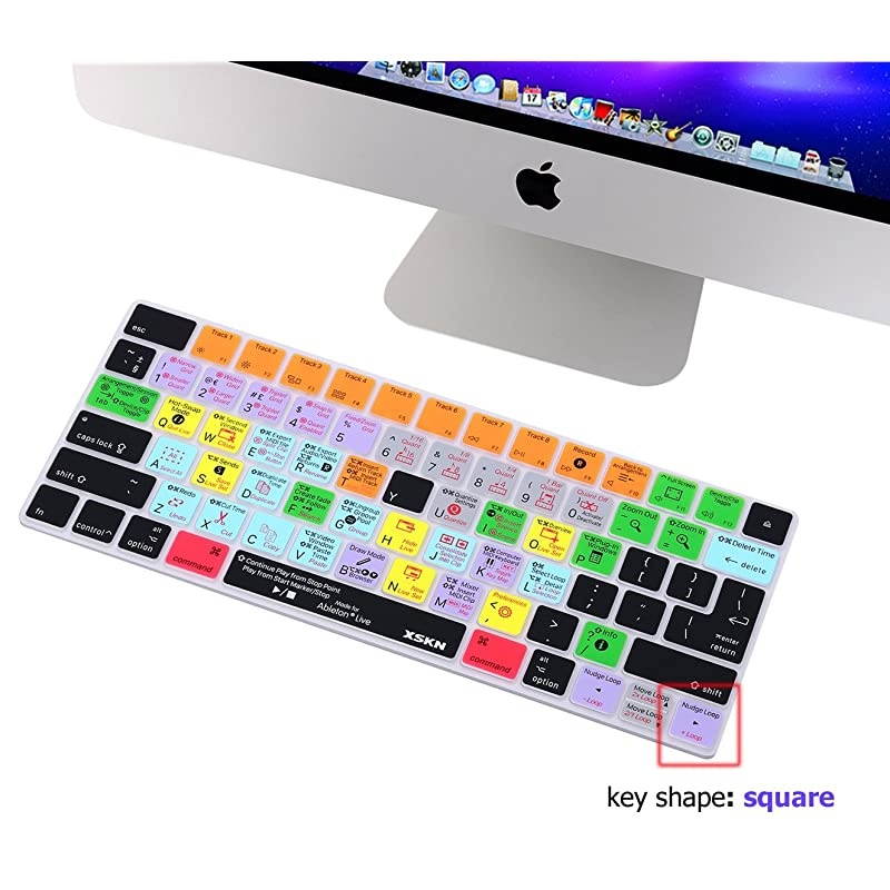 for Magic Keyboard Shortcut Ableton Live Keyboard Cover Durable Ableton Hotkeys Silicone Keyboard Skin for Apple Magic Keyboard MLA22LLA MLA22BA