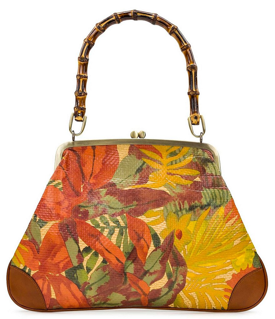 Patricia Nash Birds of Paradise Embroidery Collection Ferrara Frame Shoulder Bag