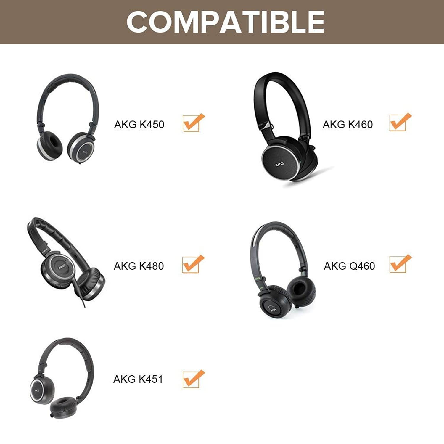 K450 Cable, Replacement Audio Cable Braided Wire Cord with Mic Compatible with AKG K450 K430 K451 K452 K480 Q460 Headphones, 4.6ft/1.4m (with Mic)