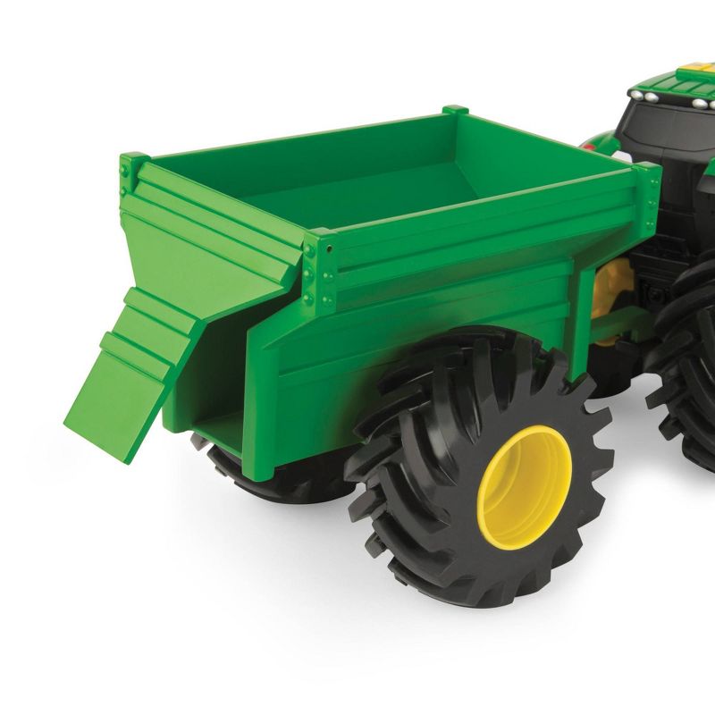 John Deere Monster Treads Lights & Sounds 8" Tractor with Wagon