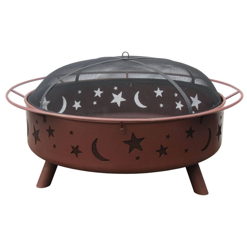 43" Super Sky Stars and Moon Wood Burning Fire Pit - Clay - Landmann