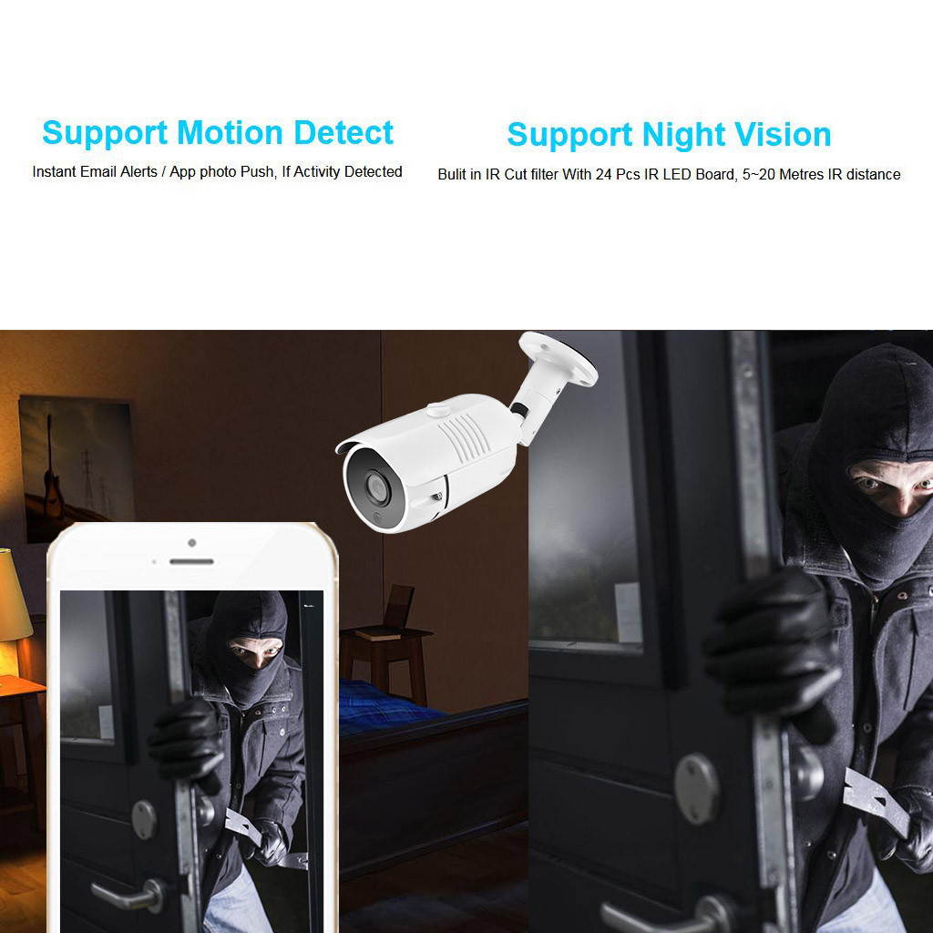 HD 720P Home Security With Night Vision Motion Detection Waterproof Camera US