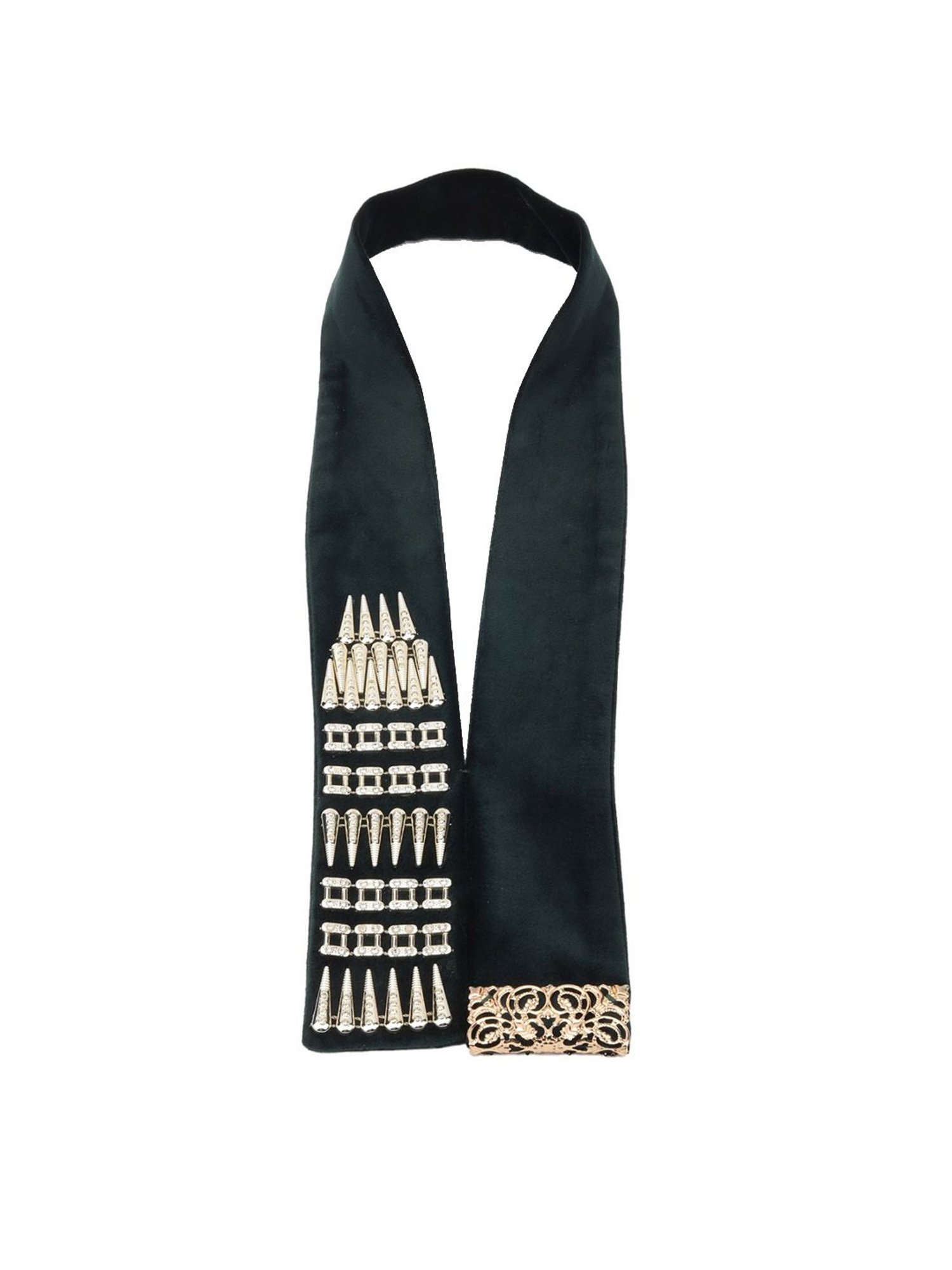 Odette Green Fabric Embellished Collar