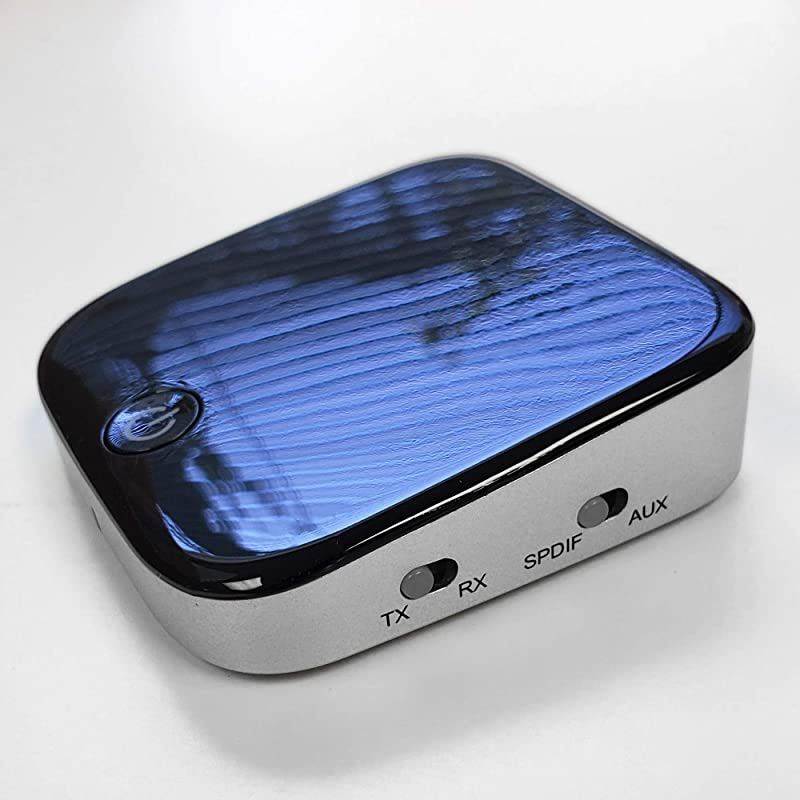 Low Latency 3.5mm Bluetooth 5.0 Adapter | Wireless Transmitter Receiver | Long Range | Compact Mini Portable | Audio for TV, PC, Stereos, Car, Auto, Speakers & Headphones