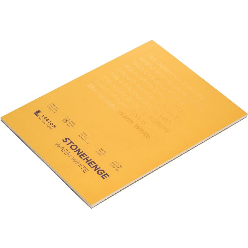 Stonehenge Paper Pad 11"X14" 15 Sheets/Pkg-Warm White 90lb