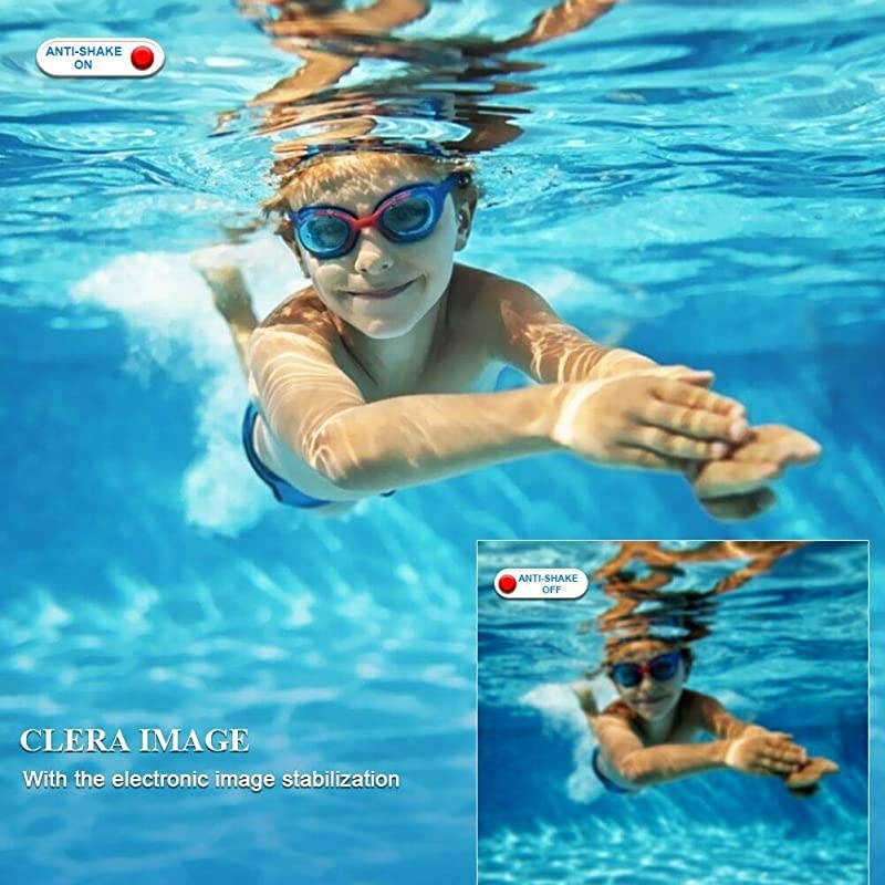 Camera FHD 2.7K 48 MP Waterproof Digital Camera Selfie Dual Screen Full-Color LCD Displays Waterproof Digital Camera for Snorkeling (806BC)