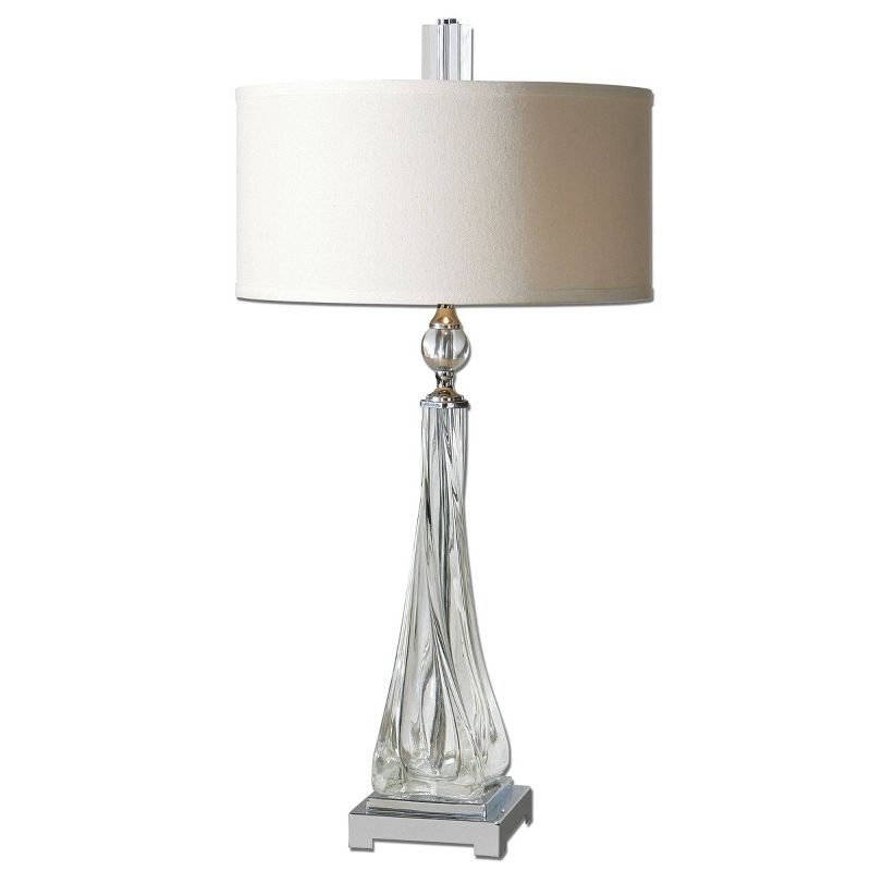 Uttermost Grancona Twisted Glass Table Lamp  - Clear
