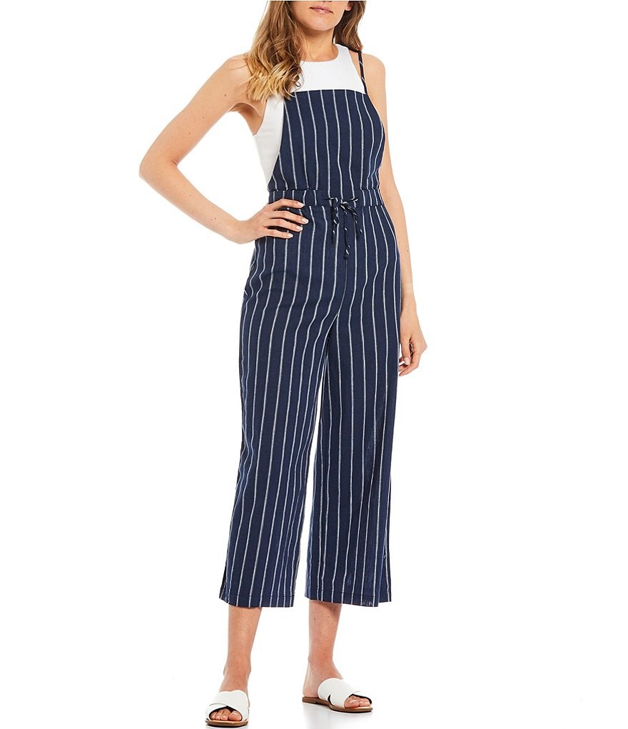 Coco + Jaimeson Strapless Elastic-Waist Laser-Cut Embroidered Knit Jumpsuit