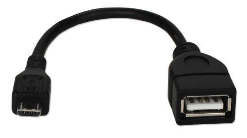 Qvs 6 Inches Micro-Usb Male To Usb-A Female Otg Adaptor For Smartphone Or Tablet