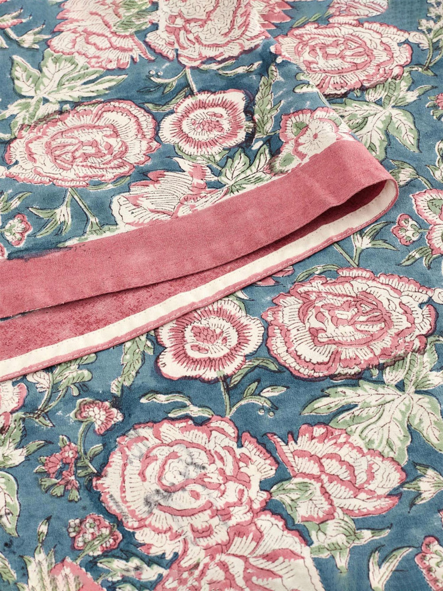 Fabindia Multicolor Cotton 116 TC 163 GSM Gulab Khas Round Dining Table Cover - Set of 6