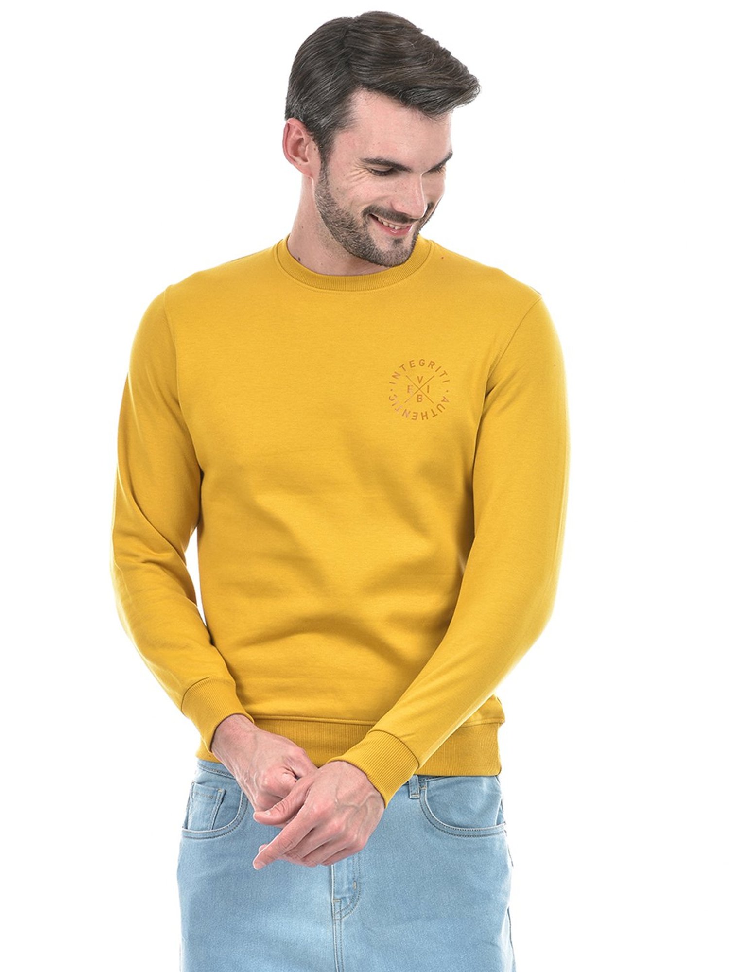 Integriti Mustard Regular Fit Sweatshirt