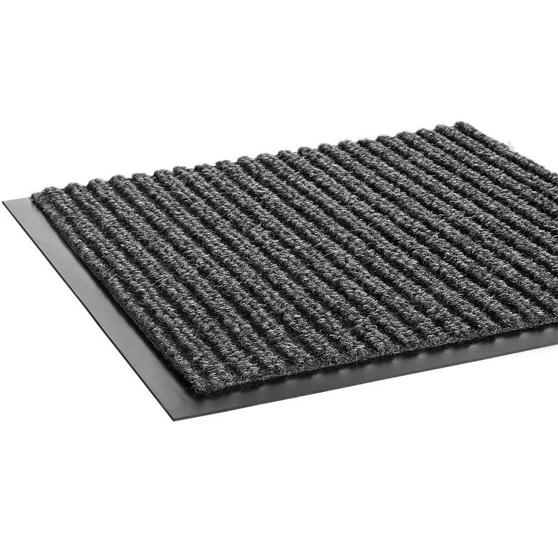 3'x10' Rectangle Solid Floor Mat Gray - Crown