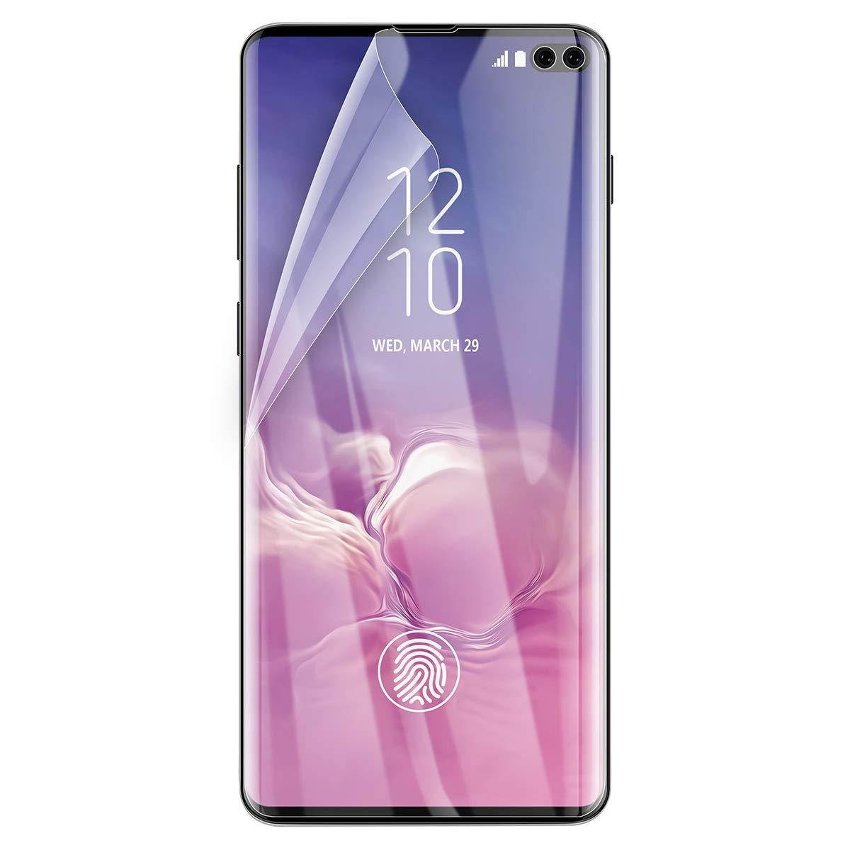 AICase Screen Protector for Galaxy S10 Plus,0.125mm [Soft Curved Film ][HD Clear] [Case Friendly][FullCoverage] [Bubble-Free][Anti Fingerprint] Screen Cover for Samsung Galaxy S10+
