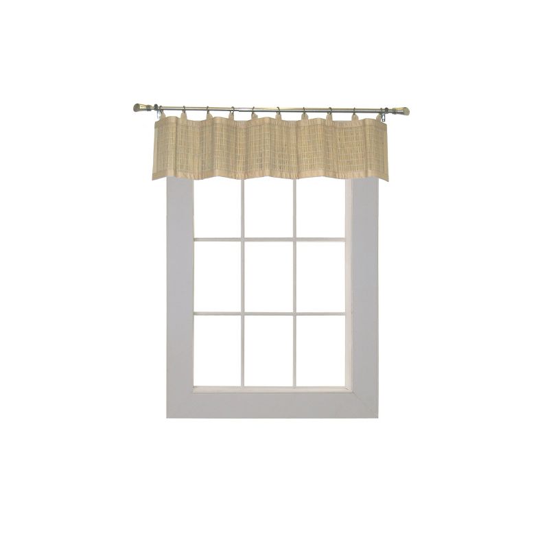 12"x48" Bamboo Ring Top Valence Beige - Versailles Home Fashions