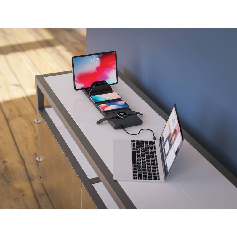 Scosche Baselynx Vert Multi-Device Charging Station with 18W USB-C & Dual 12W USB-A – Black