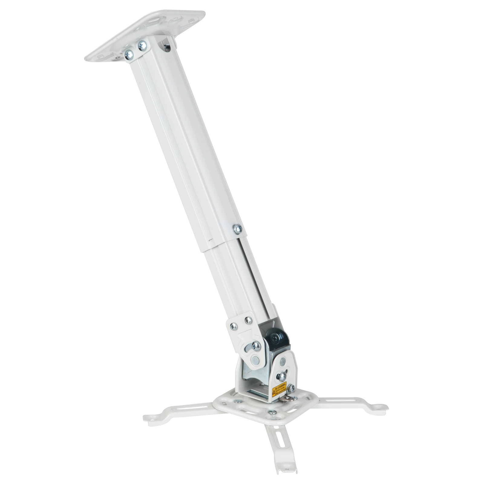 Mount Factory Universal Extendable Ceiling Projector Mount Adjustable Height - White