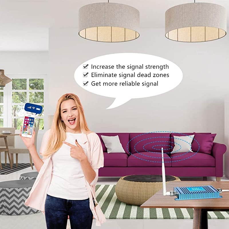 LTE ATT TMobile 65dB 700MHz Cell Phone Signal Booster for Home and Office Band 1217 FDD LTE Mobile Phone Signal Amplifier Including 45 Feet RG58 Cable Repeater Full Kit
