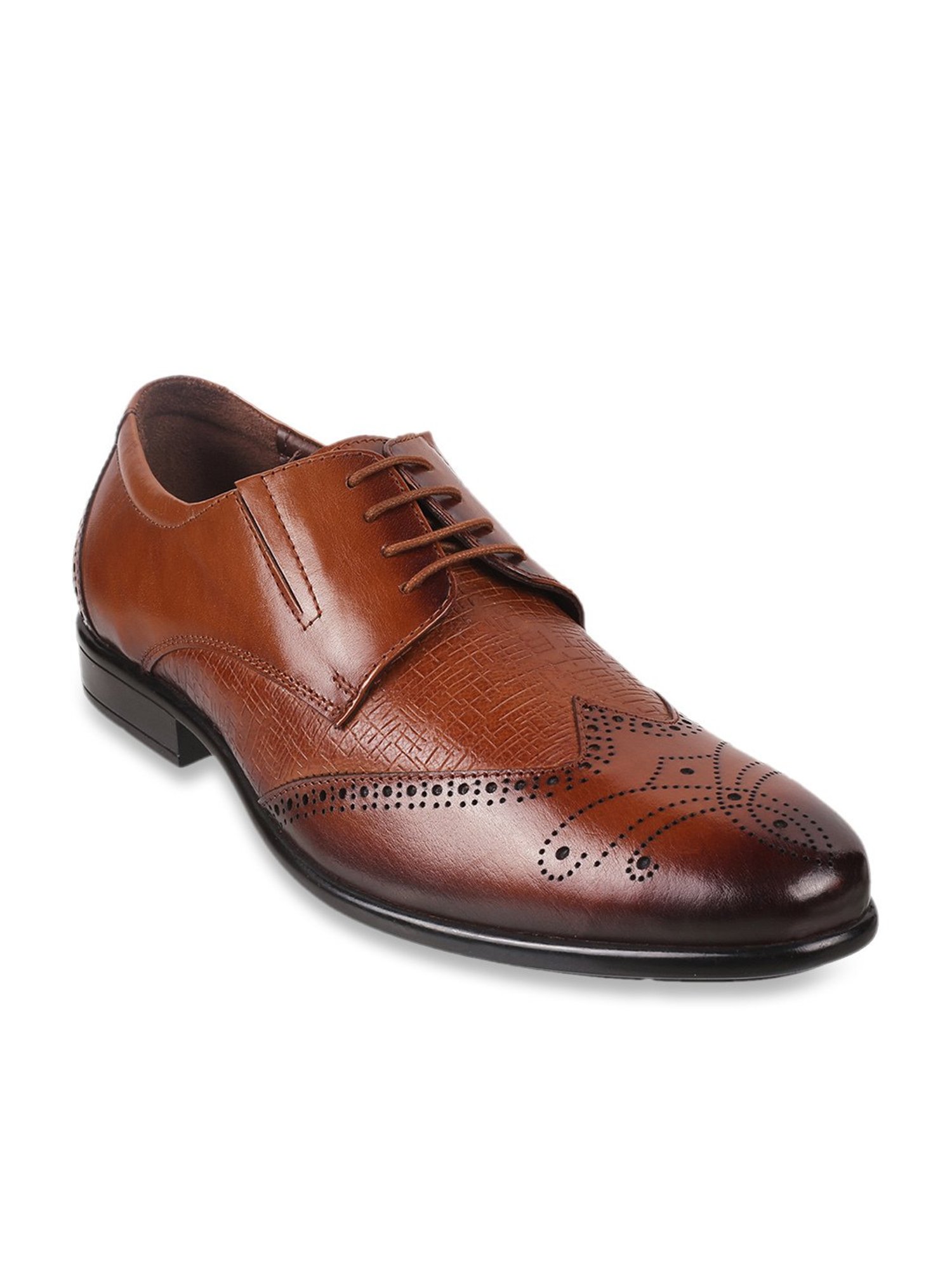 Mochi Men's Windsor Tan Brogue Shoes