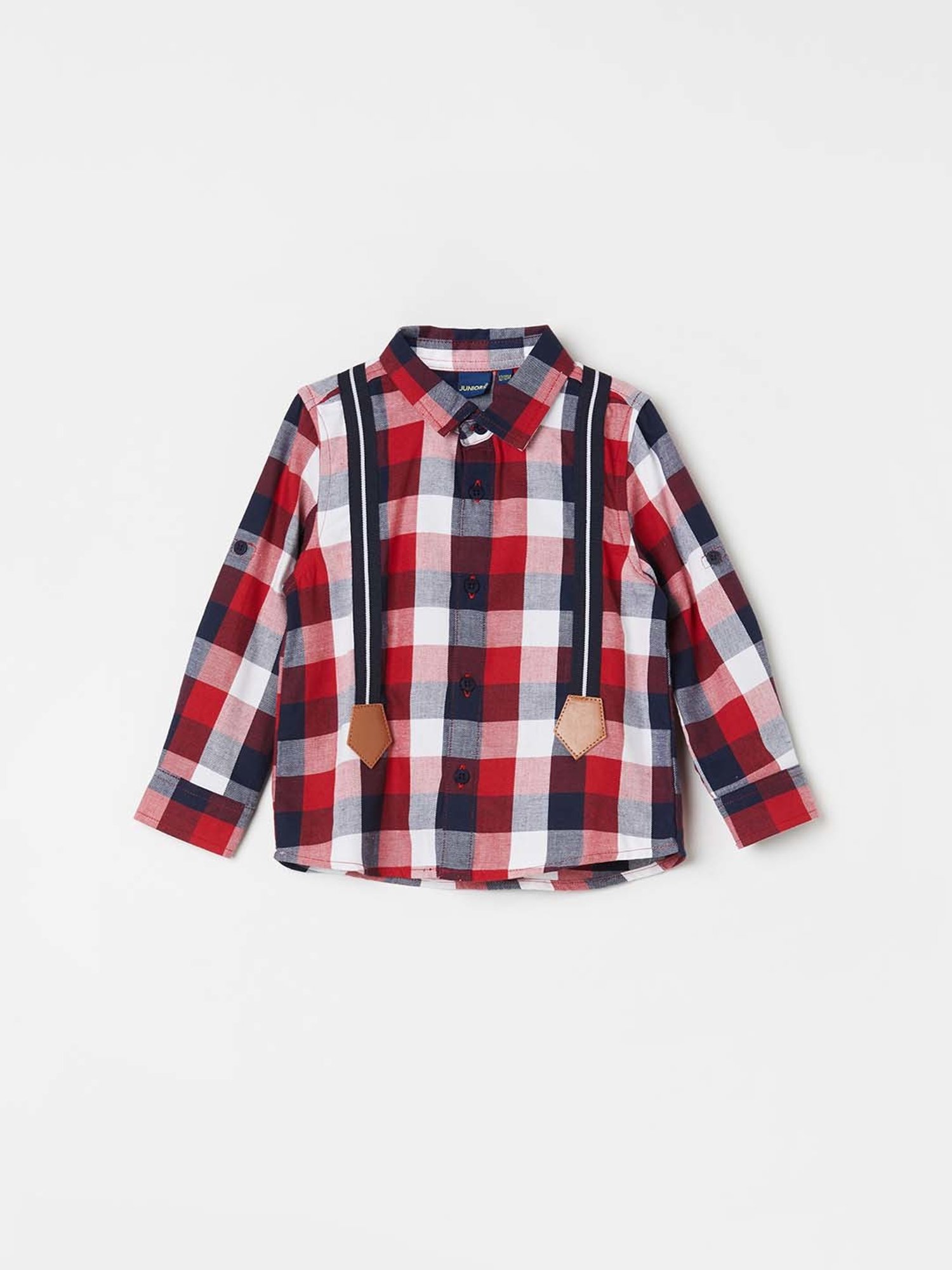 Juniors by Lifestyle Multicolor Cotton Chequered Full Sleeves Shirt