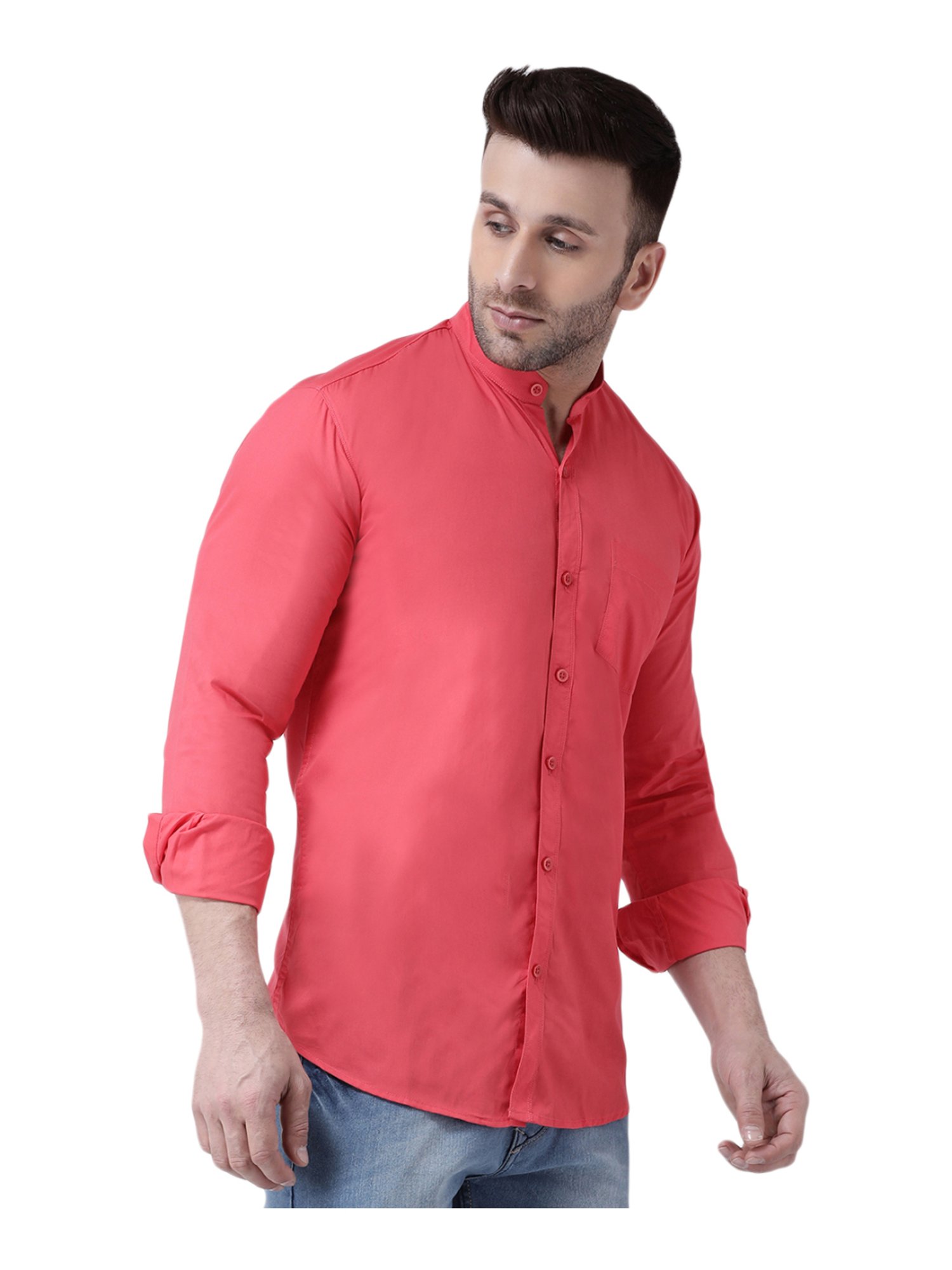 Hang Up Red Cotton Slim Fit Shirt