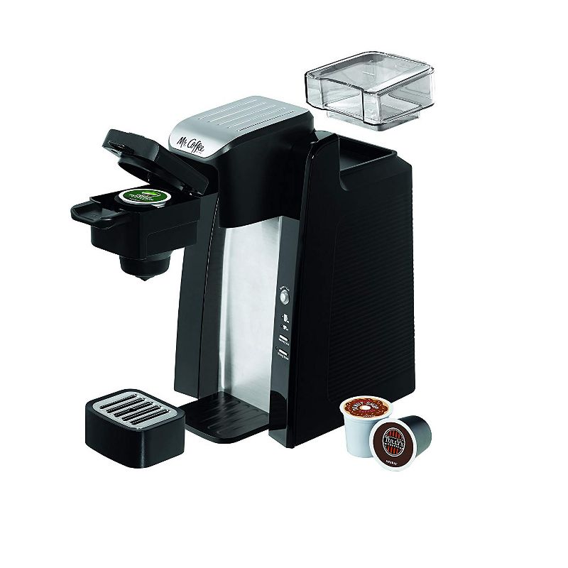 Mr. Coffee Convenient Brew Versatile Single Serve K Cup and Ground Coffee Maker with Reusable Filter, Black
