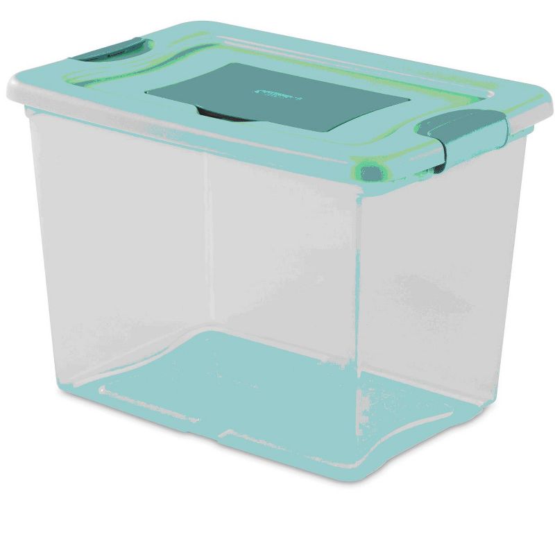 Sterilite 25 Quart Fresh Scent Stackable Plastic Storage Box Container (12 Pack)