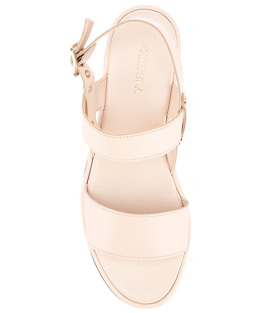 Carvela Krash Rhinestone Embellished Leather Platform Sandals