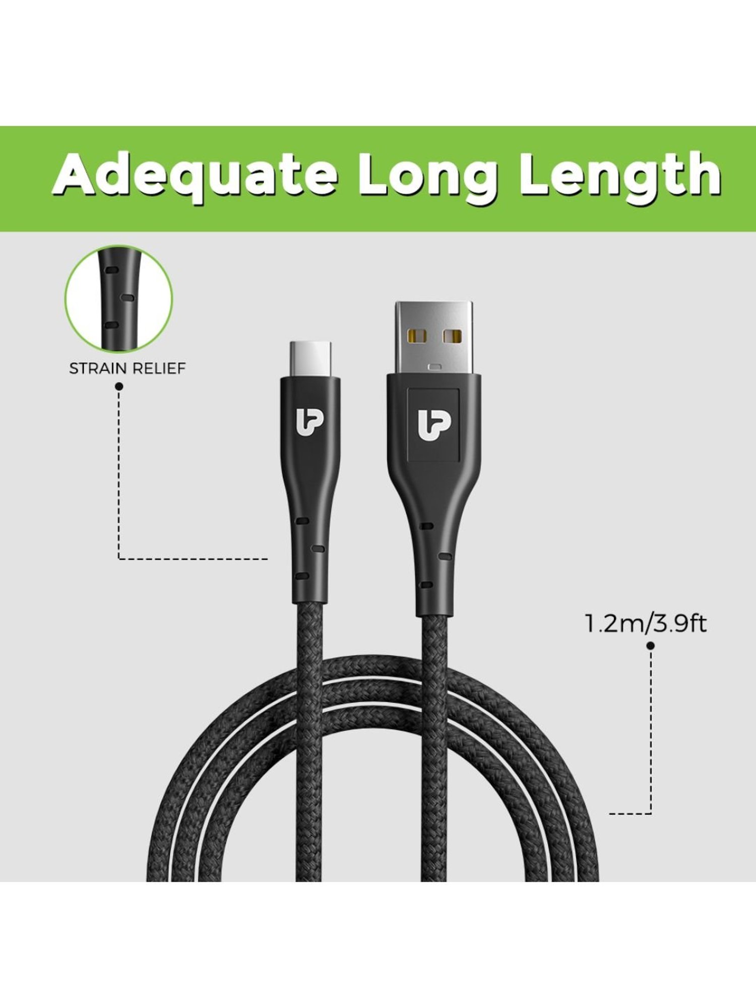 Moerdon MUC-C4C100W 100 Watt Fast Charging Data transfer Cable (Black)