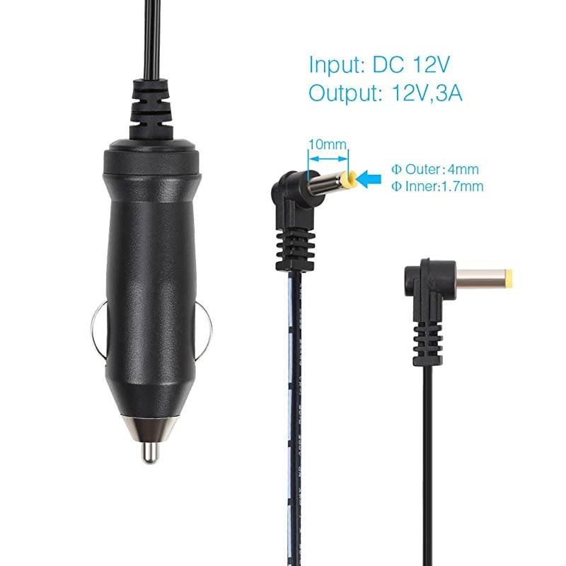 98 Ft Car Cigarette Charger Auto Adapter Power Supply for  Dual Screen Portable DVD Player