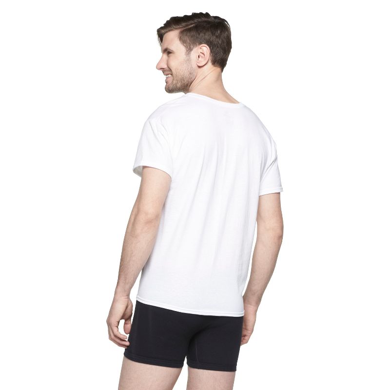 Hanes Men's 5pk V-Neck T-Shirt - White 2XL