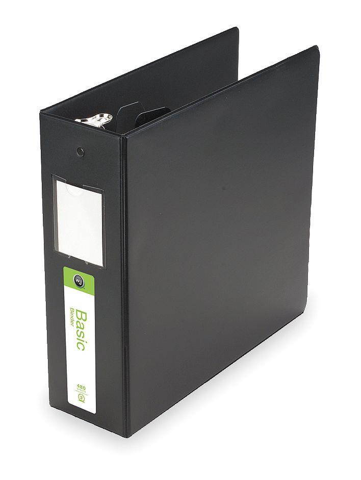 WILSON JONES W368-49NBPP 3" Round Ring Basic Binder, Black