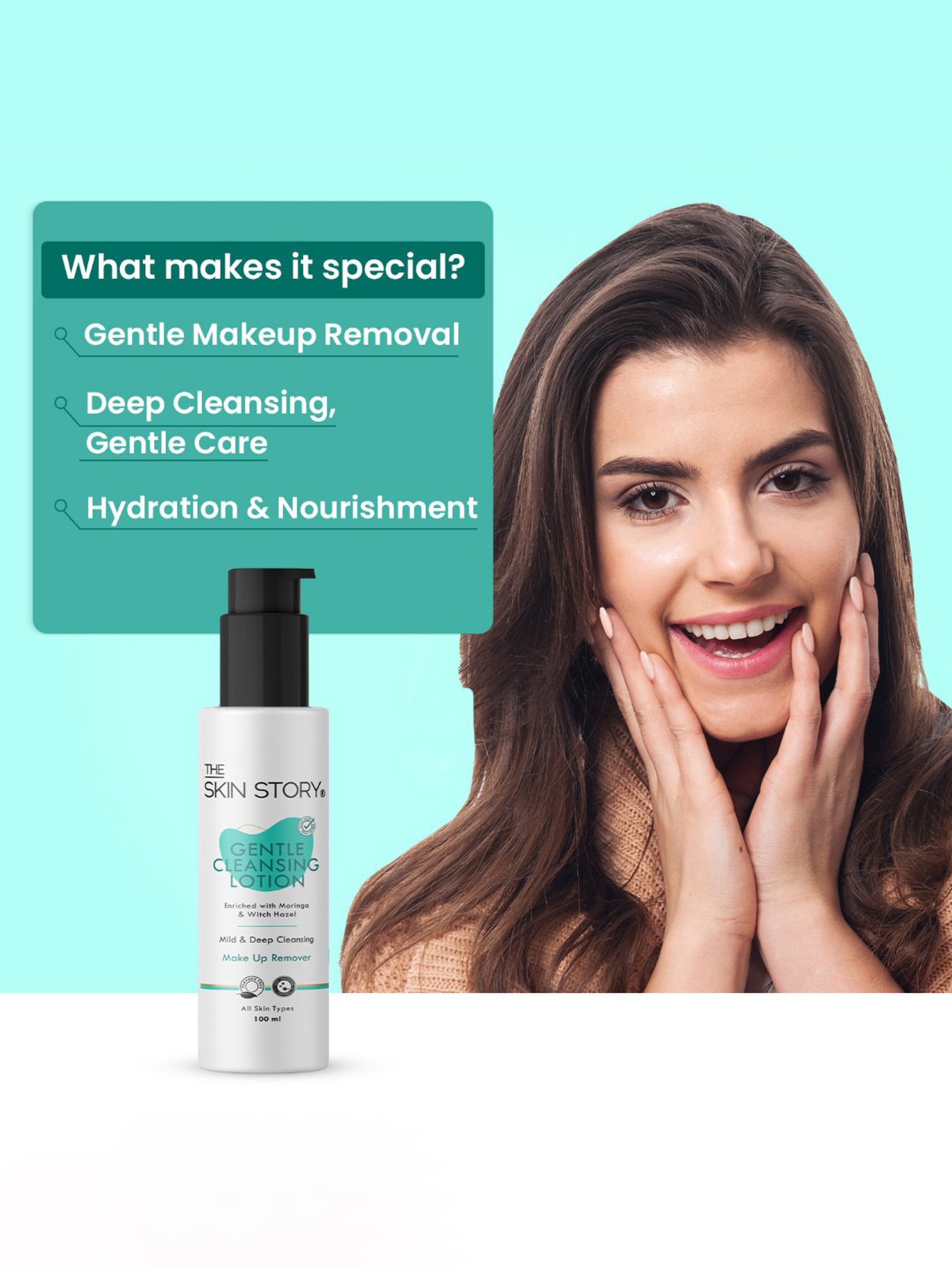 The Skin Story Moringa & Witch Hazel Gentle Cleansing Lotion - 100 ml