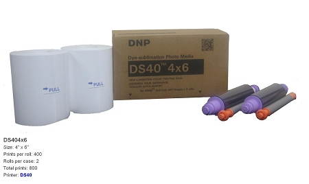 DNP DS40 4x6 Dyesub Printer Paper 800 Glossy Prints