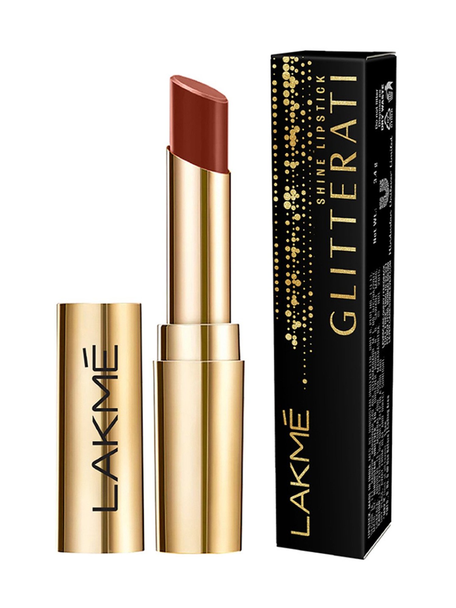 Lakme Glitterati Shine Lipstick Coffee Queen - 3.4 gm