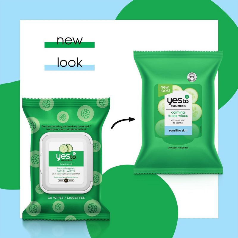 Yes to Cucumbers Facial Wipes Trial Size - 10ct