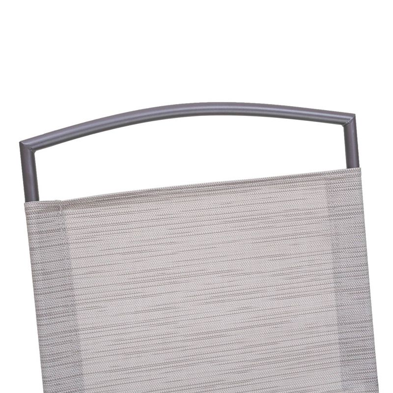 4pc Patio Folding Chairs - Beige - Crestlive Products