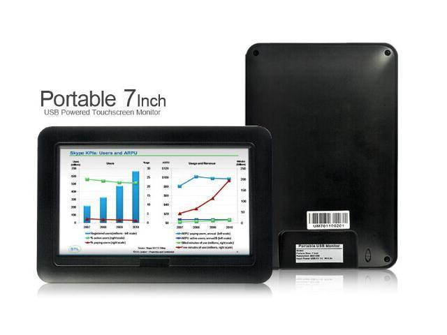 Feelworld DP-701T, 7 inch TFT LCD 4 Wire Resistive USB Powered Touchscreen Monitor for Computers,7-Inch TFT LCD Portable USB Powered Touchscreen Monitor with Built-in Stand and Stylus