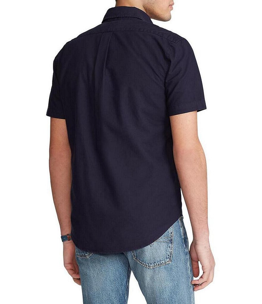 Polo Ralph Lauren Solid Garment-Dye Twill Short-Sleeve Woven Shirt