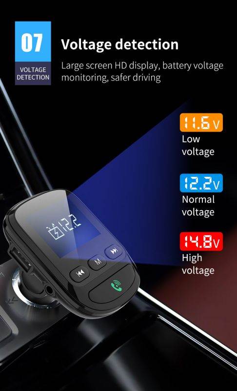 BT06Q Car Bluetooth Hands Free MP3 Player FM Transmitter Car Charger