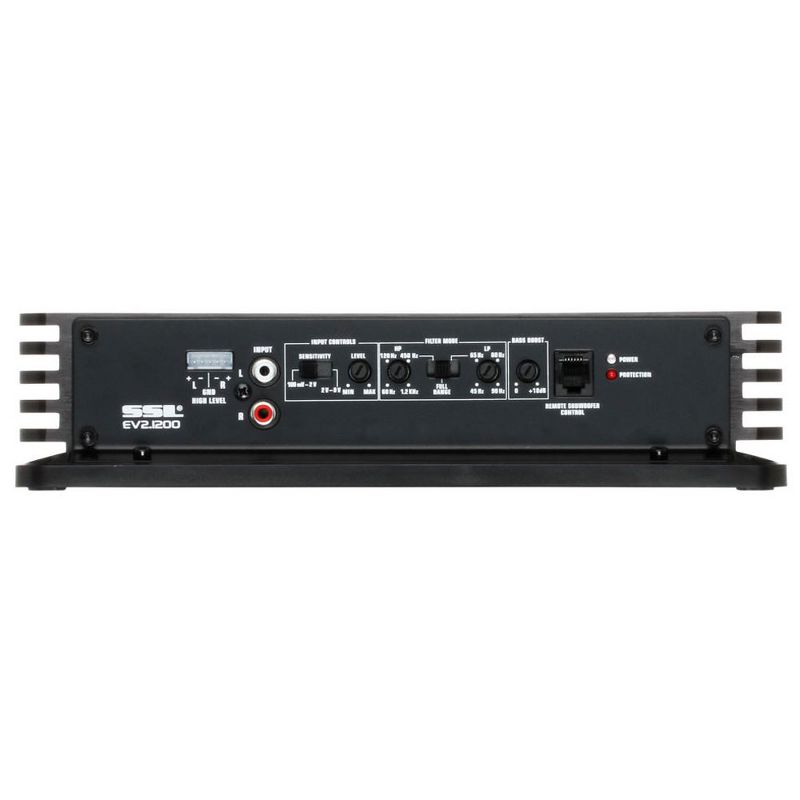 Sound Storm Laboratories EV2.1200 Bridgeable Class A/B 1200 Watt 2 Channel Full Range Car Amplifier with Remote Subwoofer Control and MOSFET Power