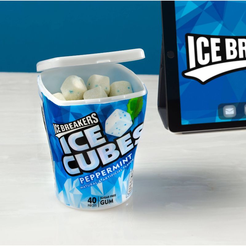 Ice Breakers Ice Cubes Peppermint Sugar Free Gum - 40ct
