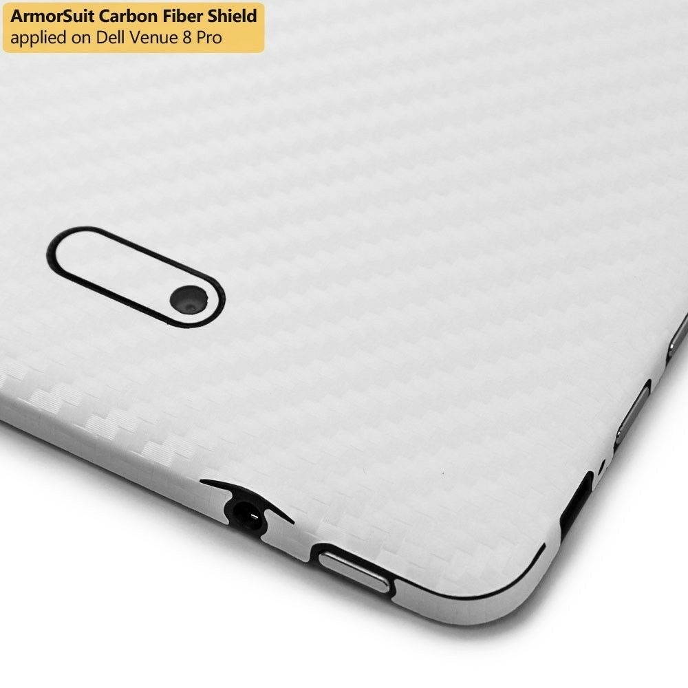 ArmorSuit MilitaryShield Dell Venue 8 Pro Screen Protector + White Carbon Skin